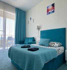 Cameră dublă luxoasă cu vedere la mare la Blaxy Resort